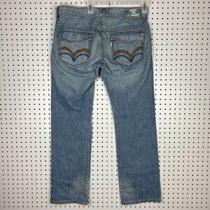 Levi's Silvertab Slim Straight Y2K Grunge Blue Jeans 34x30‎ Vtg 90s Flap Skate